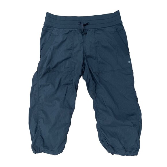 Lululemon Black Dance Studio Capri-Length Drawstring Athletic Pants Size 8 With - Picture 2 of 7